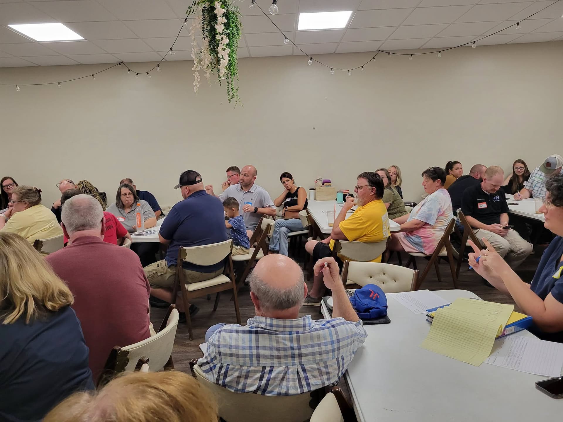 Residents and recovery partners at the August 27 Lewis County Community Meeting