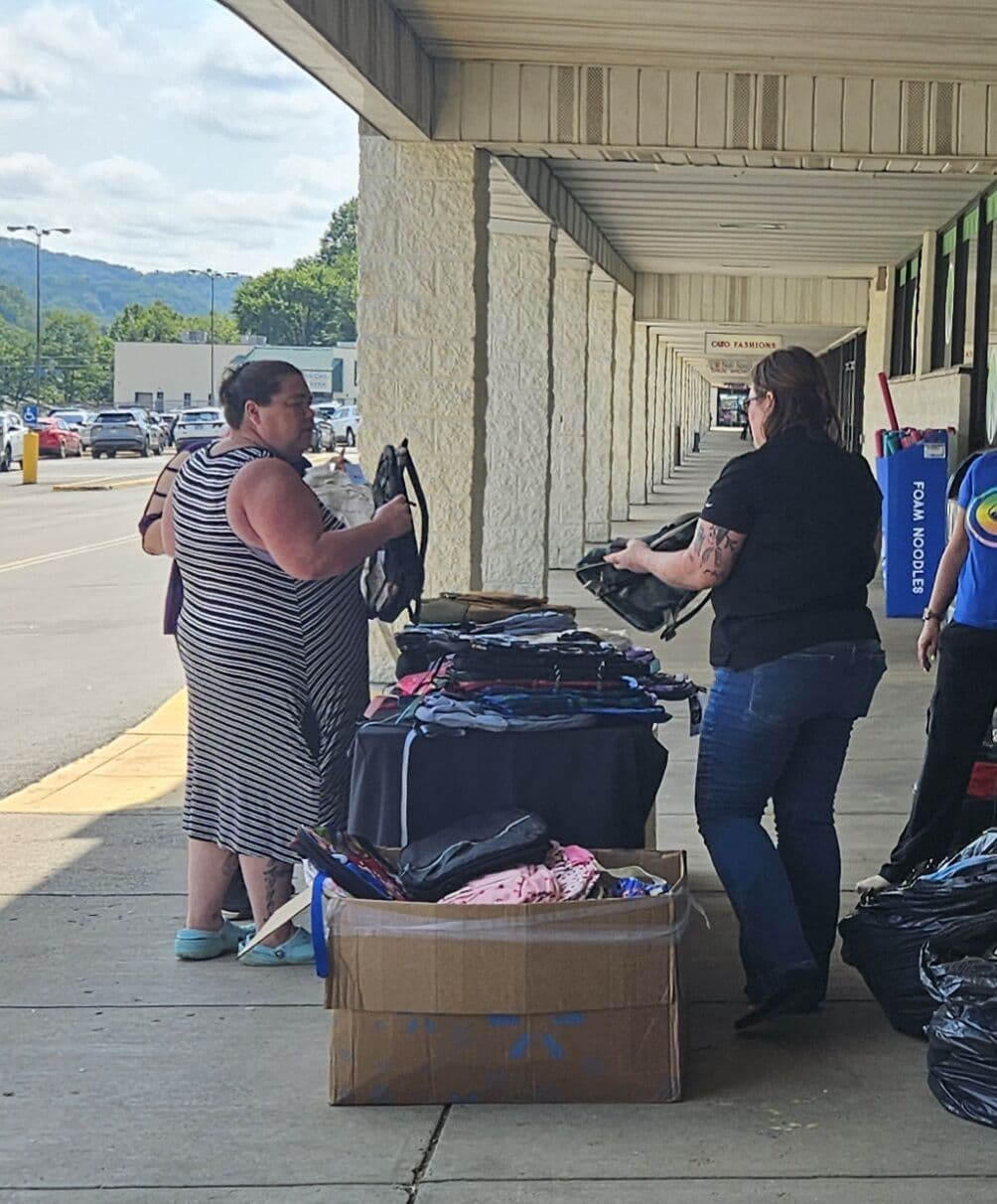 Antero employees distribute backpacks to Lewis County children