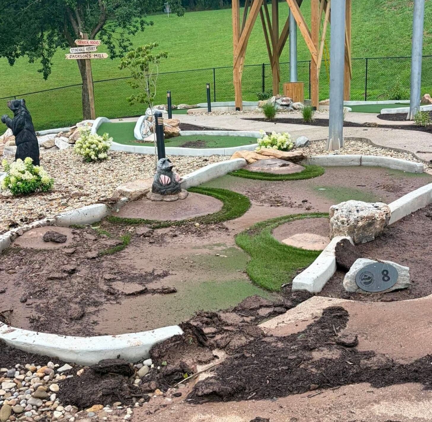 Lewis County Park during its recovery from flood damage