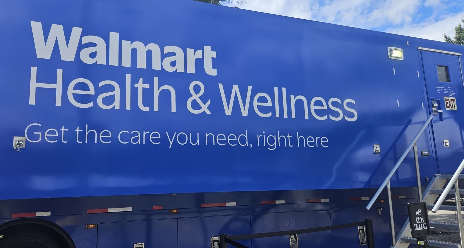 The flood-damaged Weston Walmart and its mobile pharmacy operation