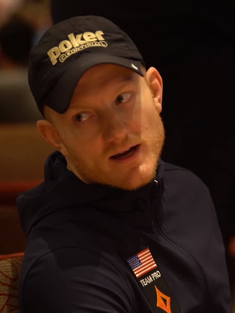 Close portrait of professional poker player Jason Koon at a poker event in 2018