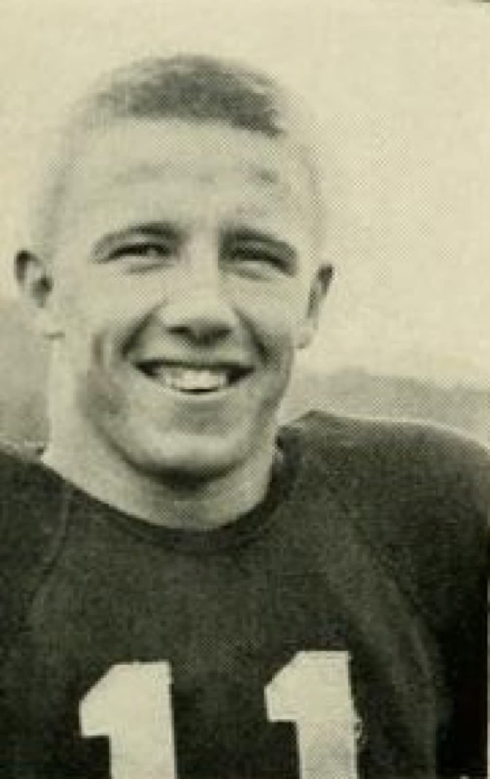 Portrait of West Virginia quarterback Fred Wyant